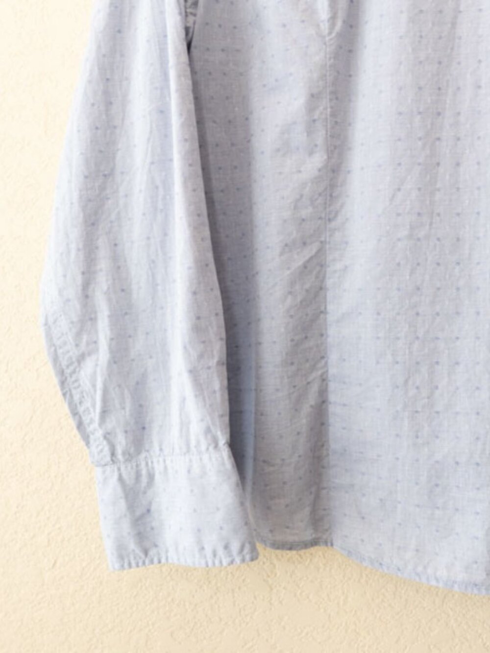 Lands End Button Up Shirt Size 18 Blue Cotton Long Sleeve Classic Workwear - Picture 10 of 12